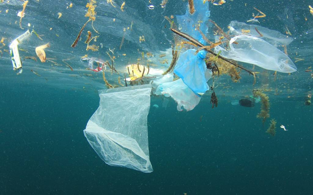 Plastic waste in the ocean