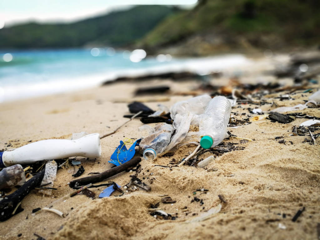 Plastic on Scottish beach
